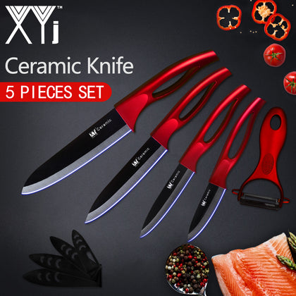 Ceramic Knife Cooking Set 3" 4" 5" 6" inch + Peeler Beauty Blade Paring Fruit Vege Chef Knife Kitchen Tools
