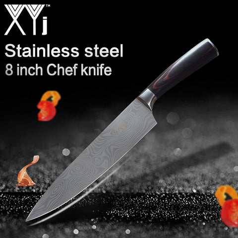 Stainless Steel Kitchen Chef Knife 7cr17 8 inch Frozen Meat