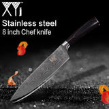 Kitchen Knife Accessories Damascus Veins Stainless Steel Knife Meat Cutter A Cooking Knife Tools Lightweight Effort Handle
